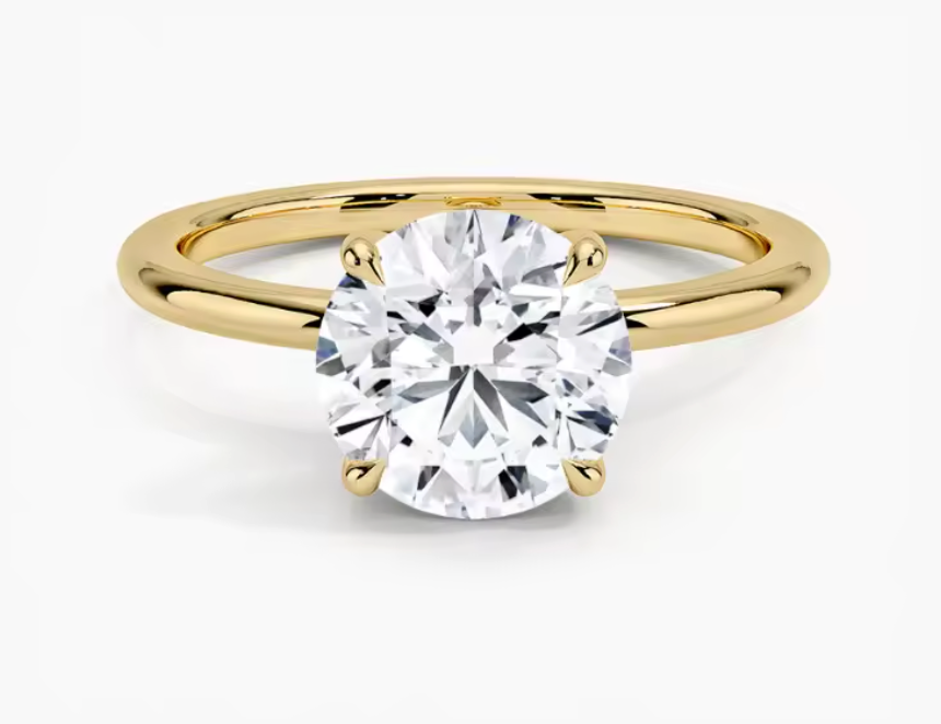 ROUND Moissanite 1-5 CT Engagement Ring in Sterling Silver | Eco-Friendly & Stunning Vacation Jewelry