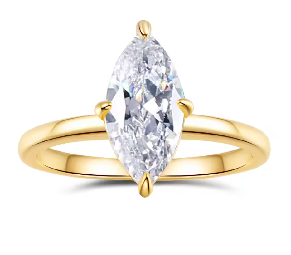 MARQUISE Moissanite Engagement Ring