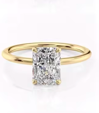 Radiant Moissanite Engagement Ring
