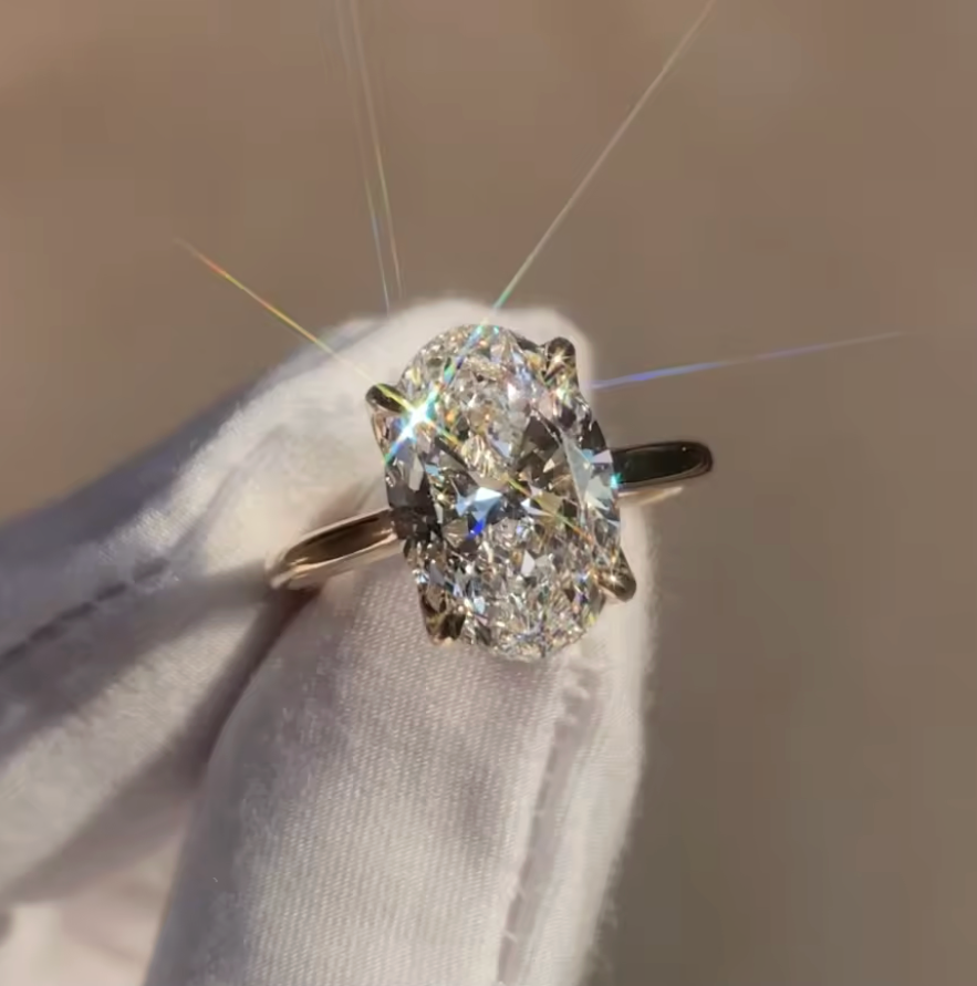 OVAL Moissanite Engagement Ring