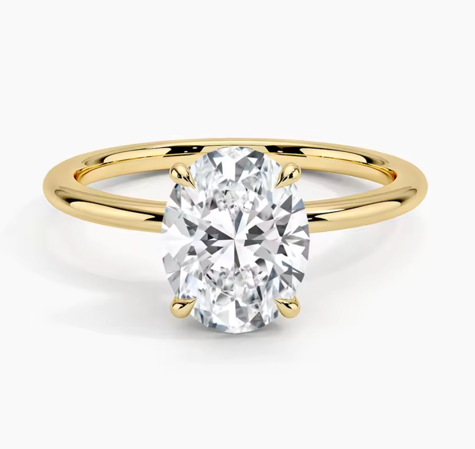 OVAL Moissanite Engagement Ring